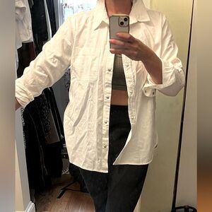 Lola River white denim button down